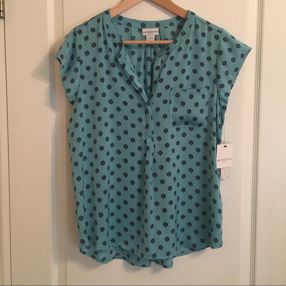 Liz Claiborne blouse in aqua